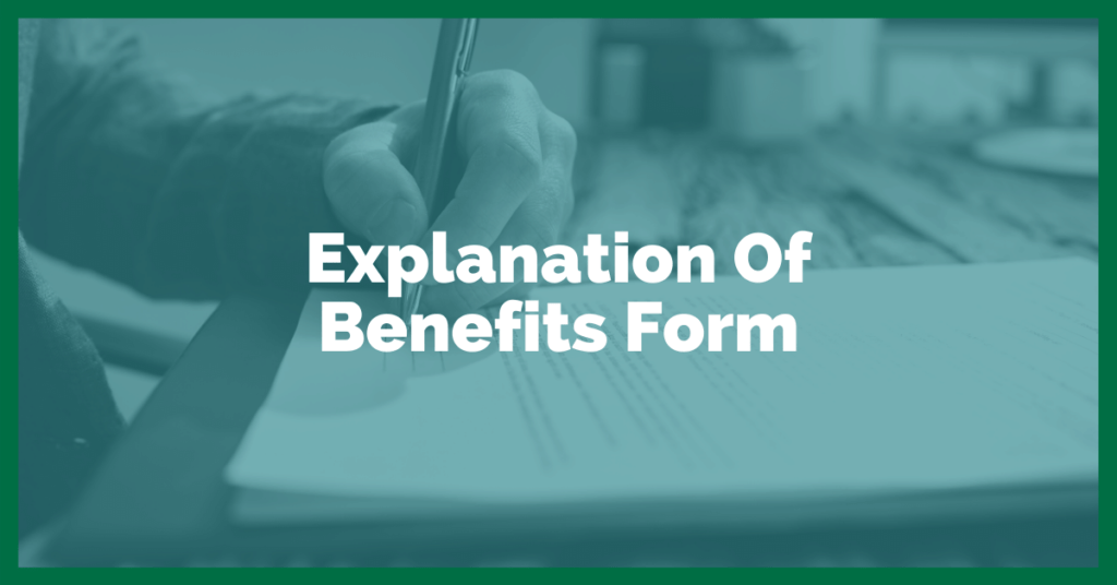 Explanation Of Benefits Form: What You Need To Know