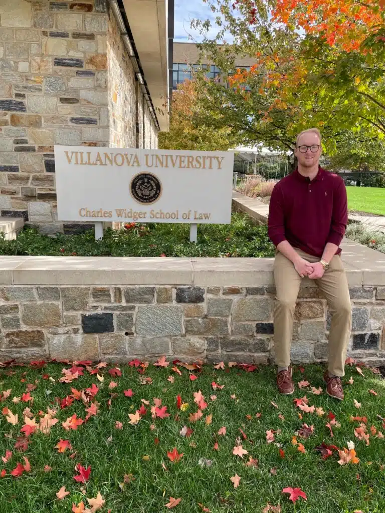 023 Scholarship Winner Connor Thomson, 2nd Year Law Student at Villanova University's Charles Widger School of Law