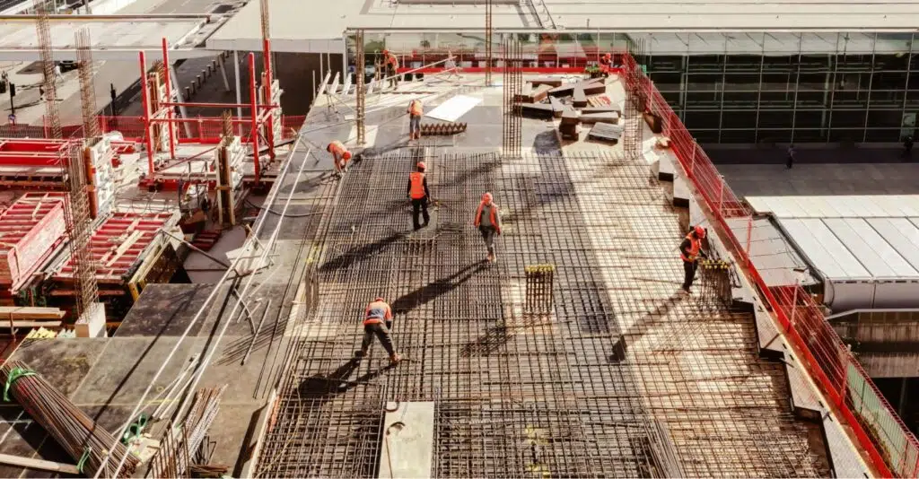 workers at construction site