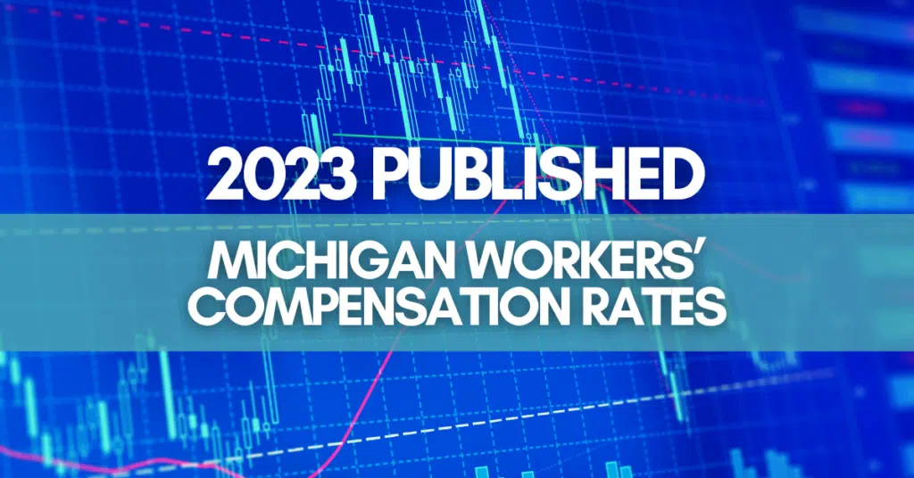 2023 published MI workers comp rates