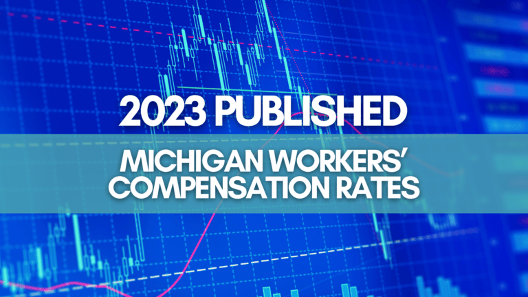2023 published MI workers comp rates
