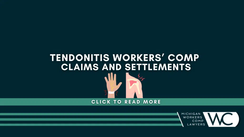 Tendonitis Workers' Comp Claims and Settlements